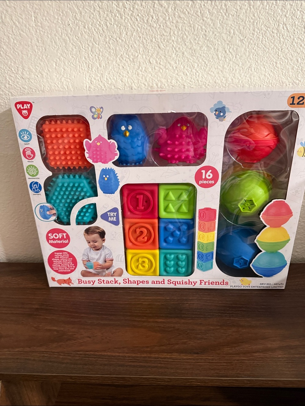Busy Stack Shapes and Squishy Friends - Colorful Kids Toy Set